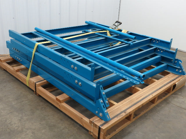 Hytrol 62" Wide Conveyor Adjustable Incline Steel Leg Supports 66"-86" Blue Qu 4