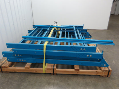 Hytrol 62" Wide Conveyor Adjustable Incline Steel Leg Supports 66"-86" Blue Qu 4
