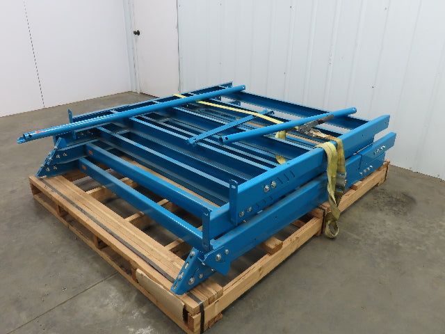 Hytrol 62" Wide Conveyor Adjustable Incline Steel Leg Supports 66"-86" Blue Qu 4