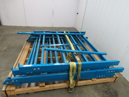 Hytrol 62" Wide Conveyor Adjustable Incline Steel Leg Supports 66"-86" Blue Qu 4