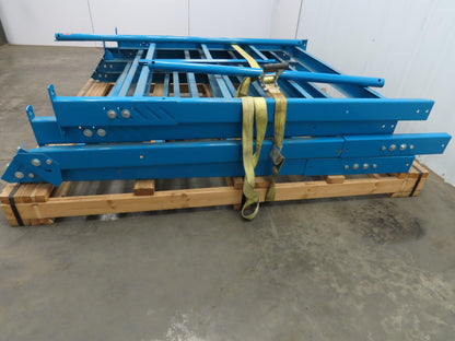 Hytrol 62" Wide Conveyor Adjustable Incline Steel Leg Supports 66"-86" Blue Qu 4