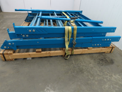 Hytrol 62" Wide Conveyor Adjustable Incline Steel Leg Supports 66"-86" Blue Qu 4