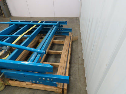 Hytrol 62" Wide Conveyor Adjustable Incline Steel Leg Supports 66"-86" Blue Qu 4