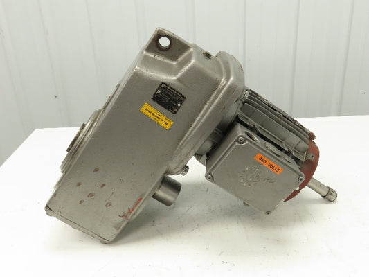 Nord SK 4282-100L/40 Shaft Mount Gearmotor 5Hp 230/460V 3PH 18:1 Reducer 95 RPM