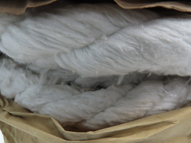 1-1/2" Dia x 100' Roll White Fiberglass Fiber Rope Round Braided Gasket Seal