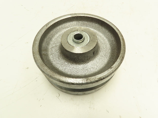 Albion 8x3x3/4" Cast Iron Steel Grooved V-Groove Caster Wheel 8" OD