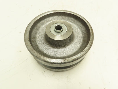 Albion 8x3x3/4" Cast Iron Steel Grooved V-Groove Caster Wheel 8" OD