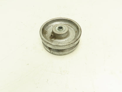 Albion 8x3x3/4" Cast Iron Steel Grooved V-Groove Caster Wheel 8" OD