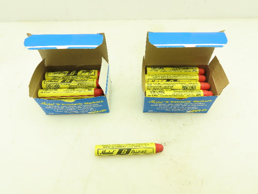Markal 80222 Marking Stick B Paintstik Red Marker Lot of 24