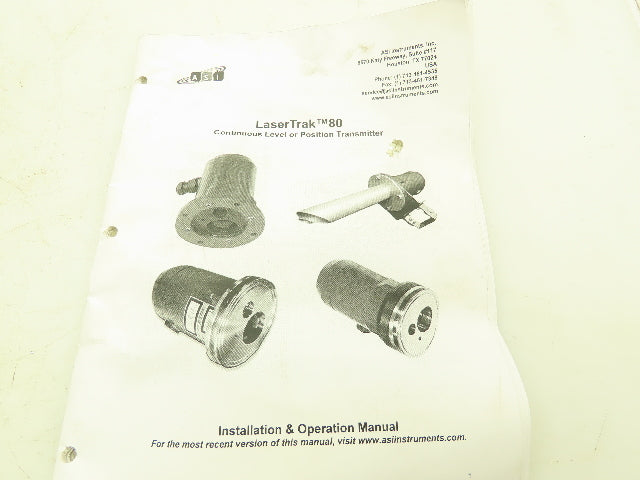 ASI LT80/A/SL/FM LaserTrak Laser Meter Continuous Level Position Transmitter