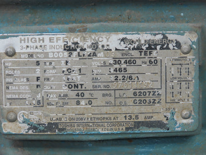 Hoffman T1A05 T-Vac Centrifugal Blower Unit Vacuum T Series Exhauster 5HP 3Ph