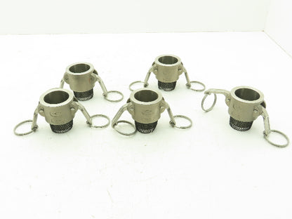 12-B Camlock 1-1/4" Stainless Cam & Groove Female Coupling x Male NPT  Lot of 5
