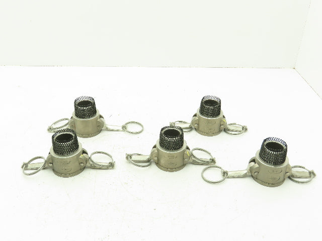 12-B Camlock 1-1/4" Stainless Cam & Groove Female Coupling x Male NPT  Lot of 5
