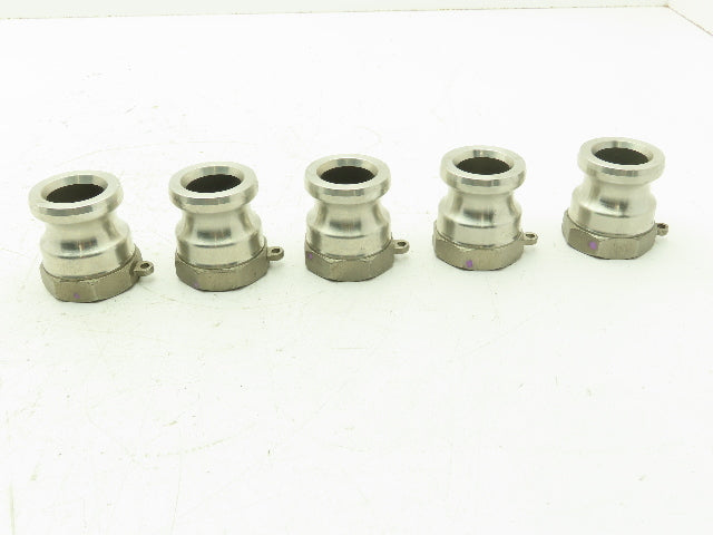 12A Camlock 1-1/4" Stainless Cam & Groove Male Coupling x Female NPT  Lot of 5