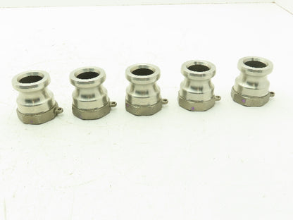 12A Camlock 1-1/4" Stainless Cam & Groove Male Coupling x Female NPT  Lot of 5