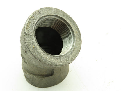 Class 300 Malleable Iron Black Pipe 45° Elbow 1-1/4" Female NPT  Lot of 8