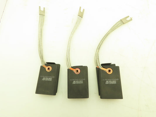 Helwig Carson E35 Carbon Motor Brushes 2 Wafer 3/4x1-1/2x2-1/4" Lot of 3