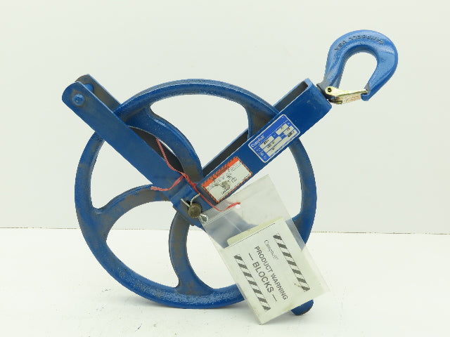 Campbell 3061V Gin Wheel Roofer's Block 12" Pulley Sheave Roller Bushed 1000Lb
