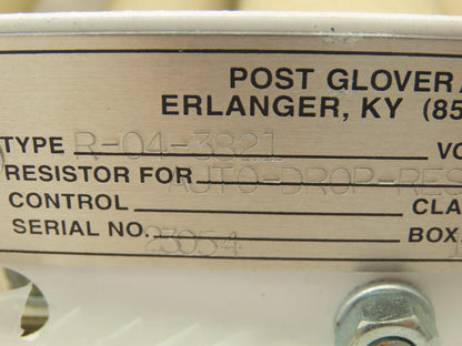 Post Glover R-04-3821 Braking Resistor Bank