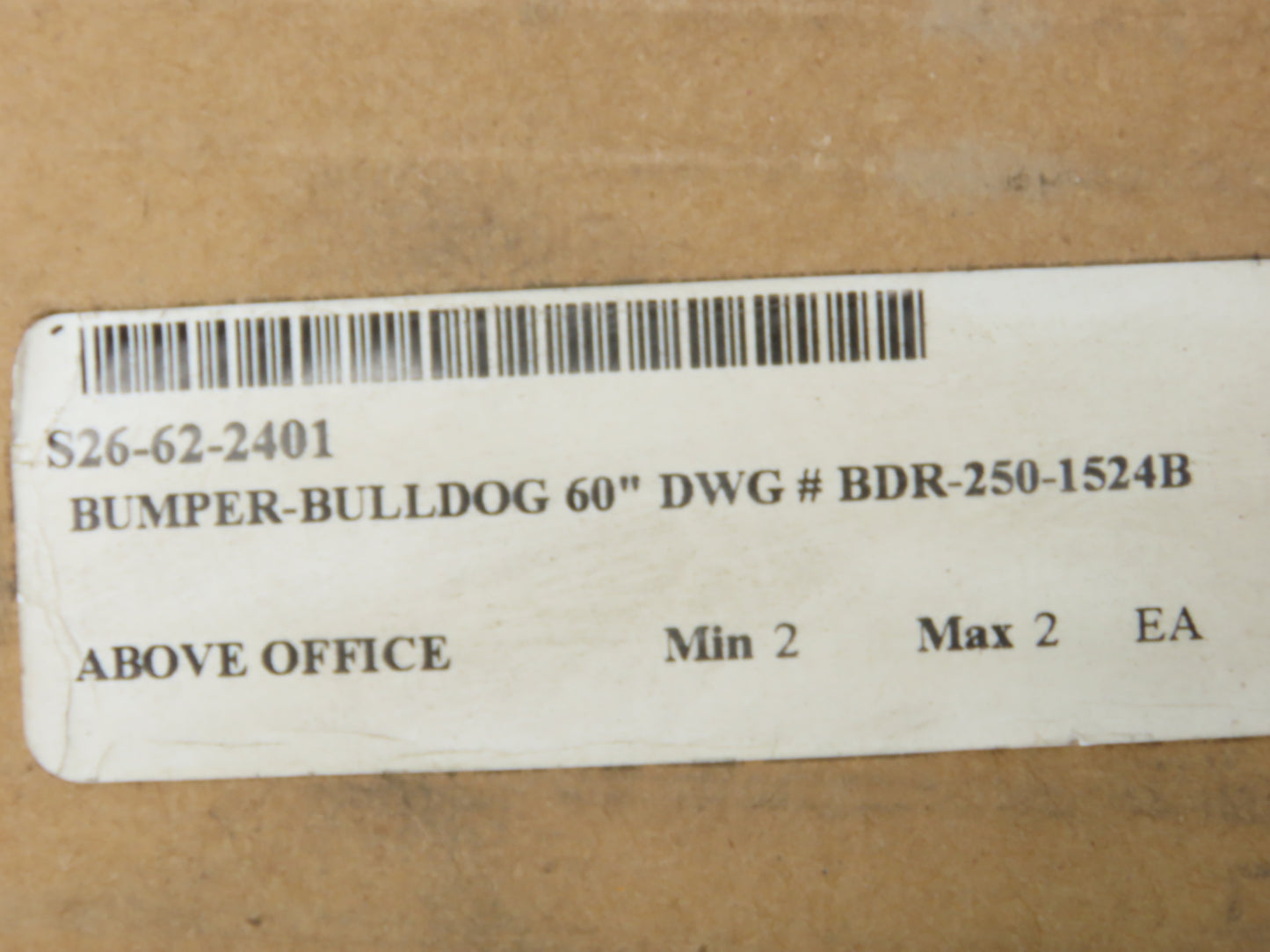 Tapeswitch BDR-250-1524B Safety Switch Bumper 60" Long Dry Contact Bulldog