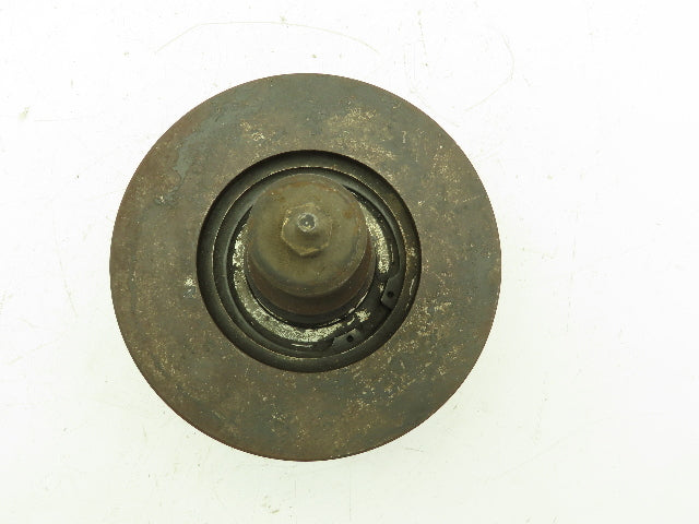 Single Flange Steel Track Bearing Wheel 5-1/2" OD 2-1/4"W 1.5" Threaded Stud