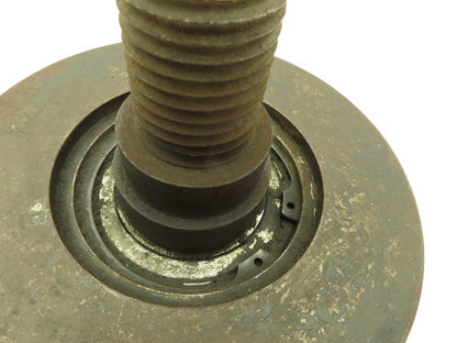 Single Flange Steel Track Bearing Wheel 5-1/2" OD 2-1/4"W 1.5" Threaded Stud
