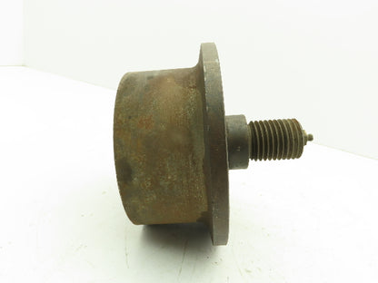 Single Flange Steel Track Bearing Wheel 5-1/2" OD 2-1/4"W 1.5" Threaded Stud