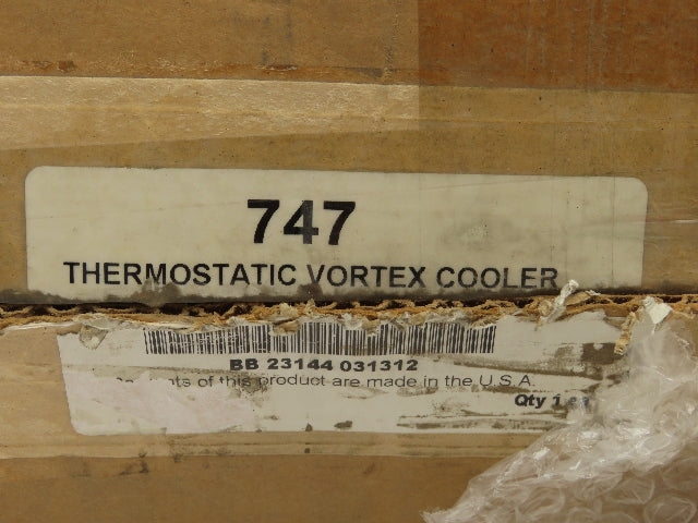 Vortec 747 Vortex Enclosure Cooler 900 BTU 15 SCFM NEMA 4 w/Thermostat