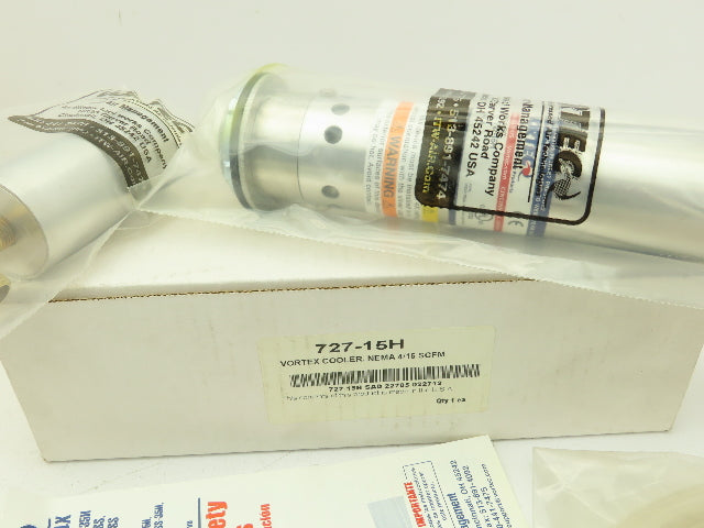 Vortec 747 Vortex Enclosure Cooler 900 BTU 15 SCFM NEMA 4 w/Thermostat