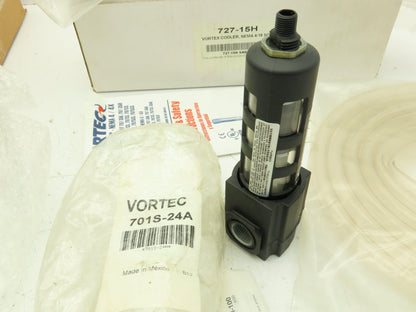 Vortec 747 Vortex Enclosure Cooler 900 BTU 15 SCFM NEMA 4 w/Thermostat