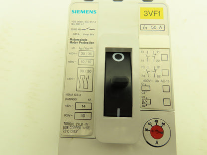 Siemens 3VF1231-1DH11-0AA0 Circuit Breaker 36-50A 3Ph 600V