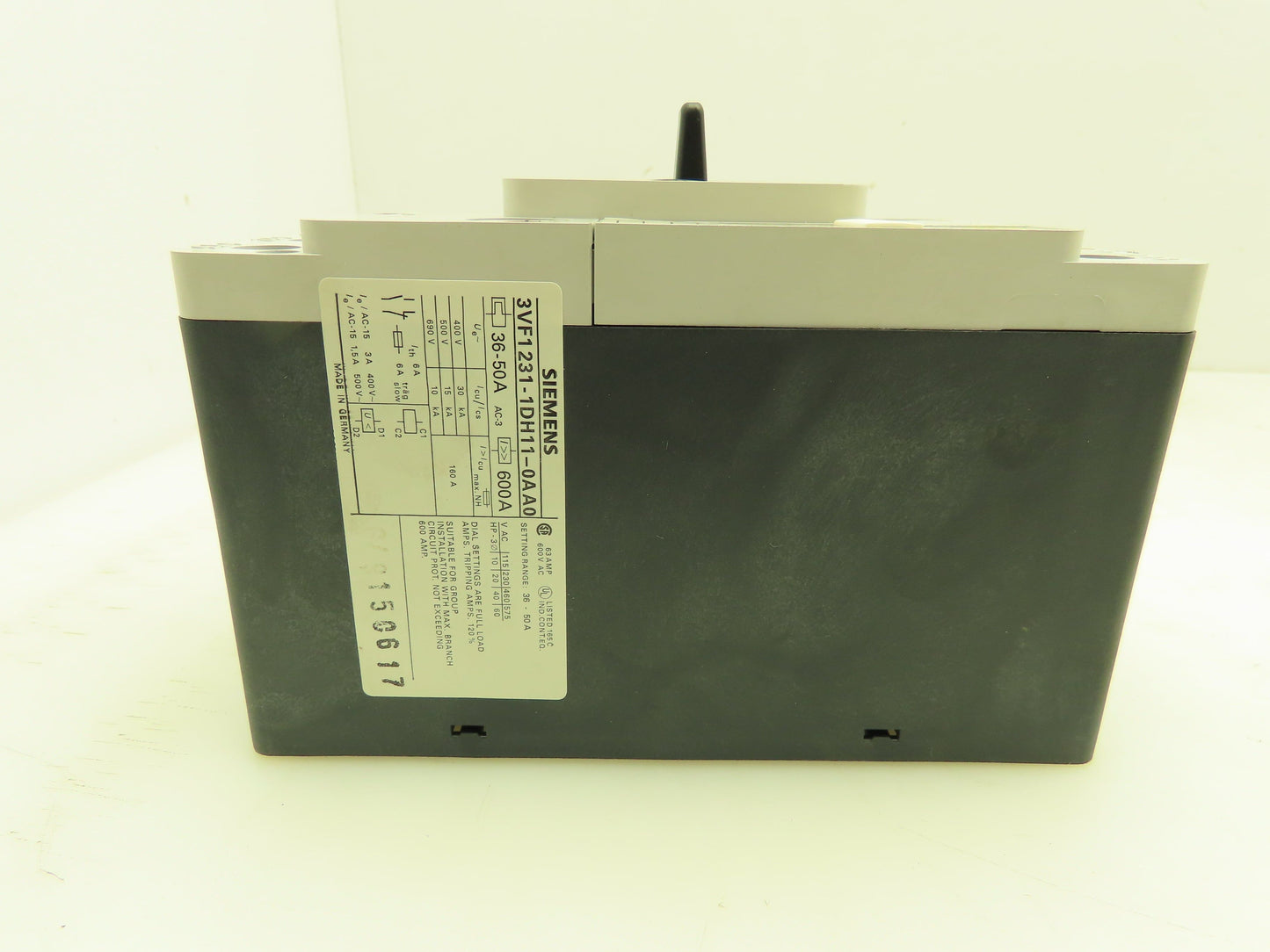Siemens 3VF1231-1DH11-0AA0 Circuit Breaker 36-50A 3Ph 600V
