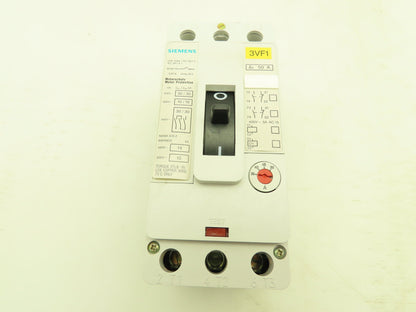 Siemens 3VF1231-1DH11-0AA0 Circuit Breaker 36-50A 3Ph 600V