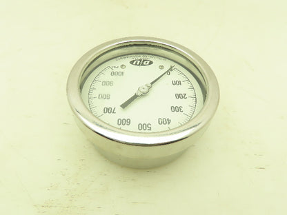 Duro-United Pressure Gauge 0-1000 PSI 4-1/2" Dial