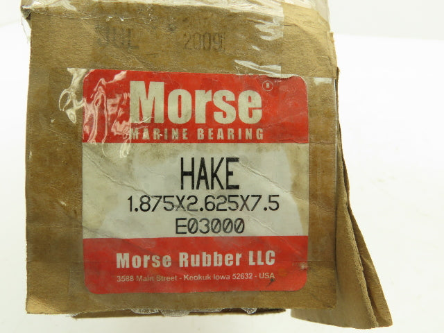 Morse Rubber E03000 HAKE Marine Bearing Brass Sleeve Bushing 1-7/8x2-5/8x7-1/2"