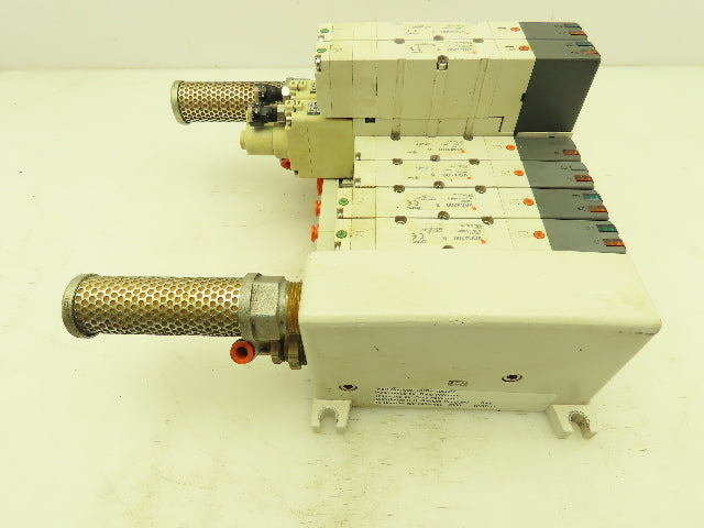 SMC Pneumatic Spool Valve Block Manifold Single Double Acting Regulator