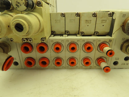 SMC Pneumatic Spool Valve Block Manifold Single Double Acting Regulator