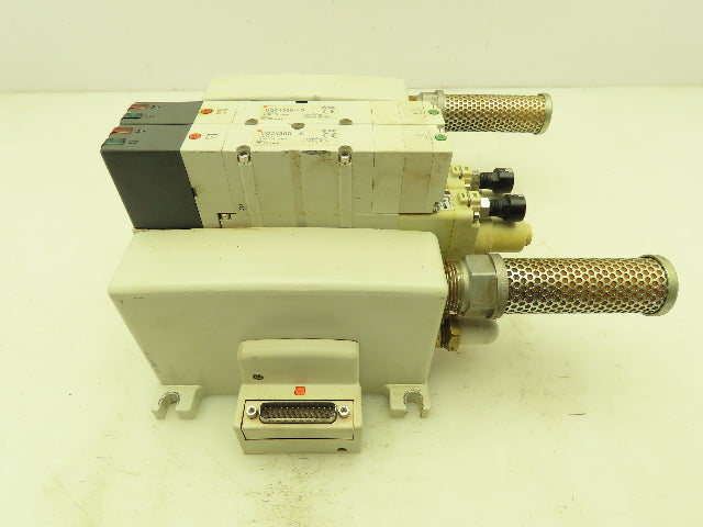 SMC Pneumatic Spool Valve Block Manifold Single Double Acting Regulator