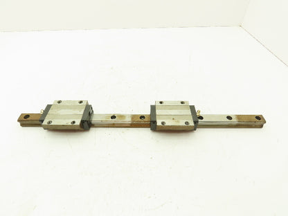 THK SHS25 Linear Guide Rail Caged Ball Bearing 2-Block Unit 20"