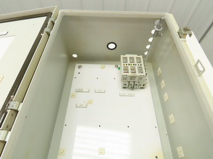 SCE 72-2349-10 Electrical Enclosure 20x16x10" Disconnect Hinged Door Backplate