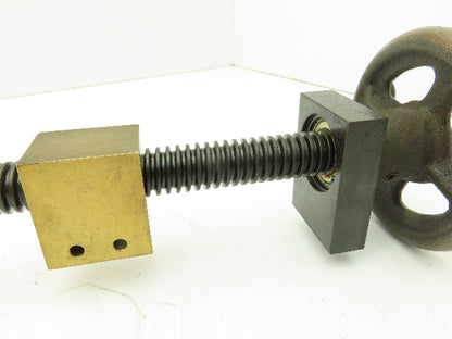 Manual Handwheel Linear Guide Bearing Block Ball Screw 20mm Dia 4mm Lead 20"L