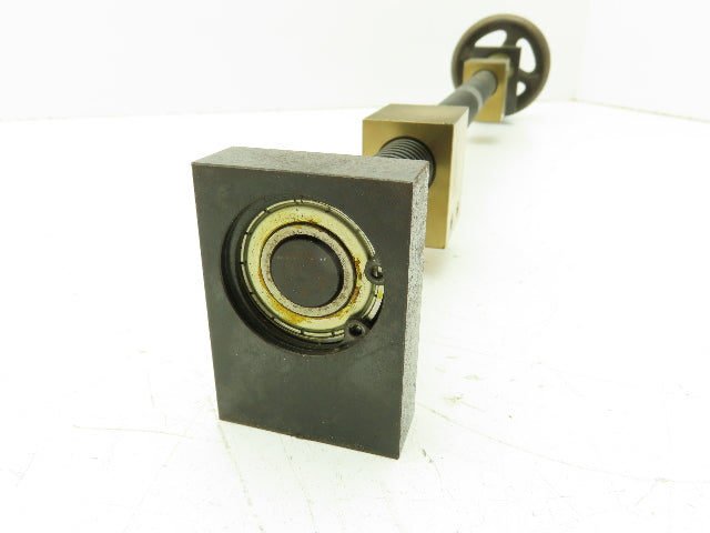 Manual Handwheel Linear Guide Bearing Block Ball Screw 20mm Dia 4mm Lead 20"L