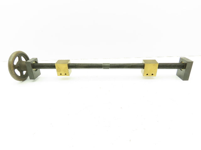 Manual Handwheel Linear Guide Bearing Block Ball Screw 20mm Dia 4mm Lead 20"L