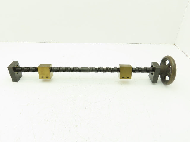 Manual Handwheel Linear Guide Bearing Block Ball Screw 20mm Dia 4mm Lead 20"L