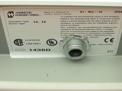 Hammond Manufacturing Push Button Electric Enclosure 10x3x3" LED Circuit Board