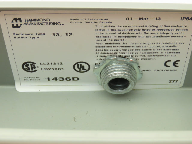 Hammond Manufacturing Push Button Electric Enclosure 10x3x3" LED Circuit Board