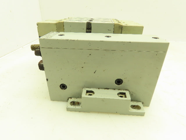 Numatics 2012 Series 123BB4Z2MN00061 Solenoid Valve Bank 4-Station Manifold 24V