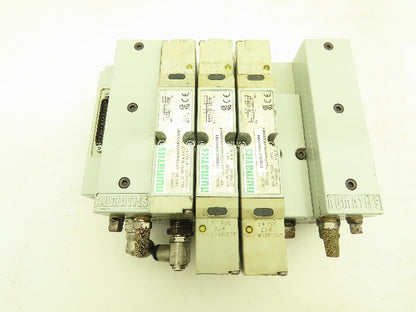 Numatics 2012 Series 123BB4Z2MN00061 Solenoid Valve Bank 4-Station Manifold 24V