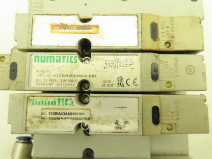 Numatics 2012 Series Solenoid Valve Bank 4-Station Manifold 24VDC