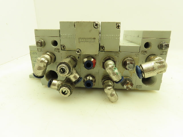 Numatics 2012 Series Solenoid Valve Bank 4-Station Manifold 24VDC